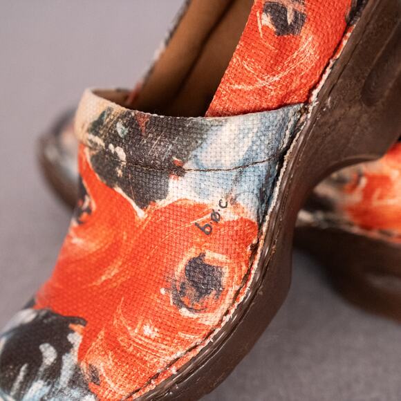 BOC BORN Floral Fabric Peggy Clog Women's SZ 8 Casual Comfort Lagenlook Art Boho - Picture 4 of 6